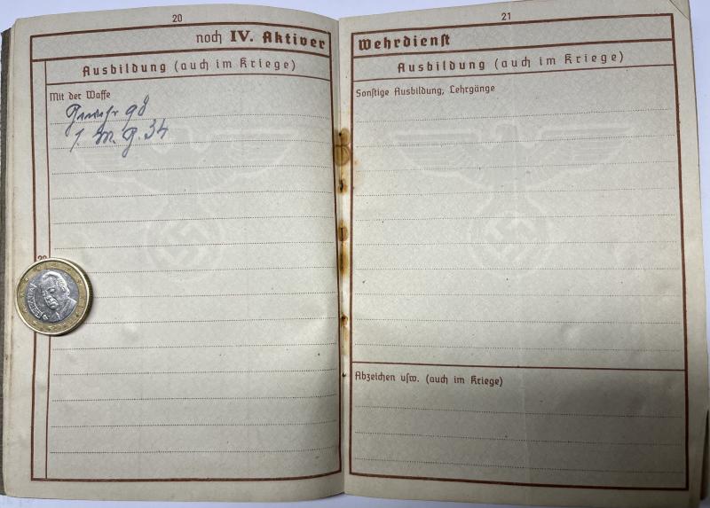 Wehrpass -  WH (Heer) - 294 inf.Div.(mot) - Vogl