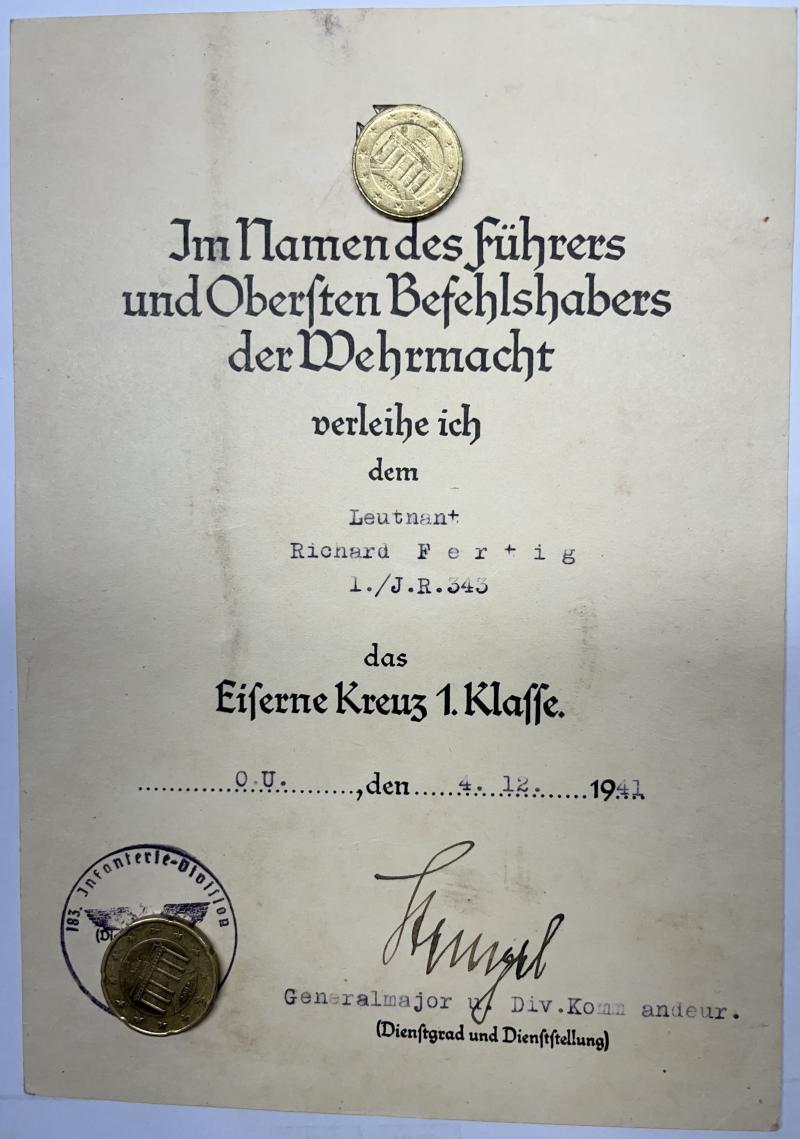 Citation  -  WH (Heer) -  183.Inf.Div. - Fertig