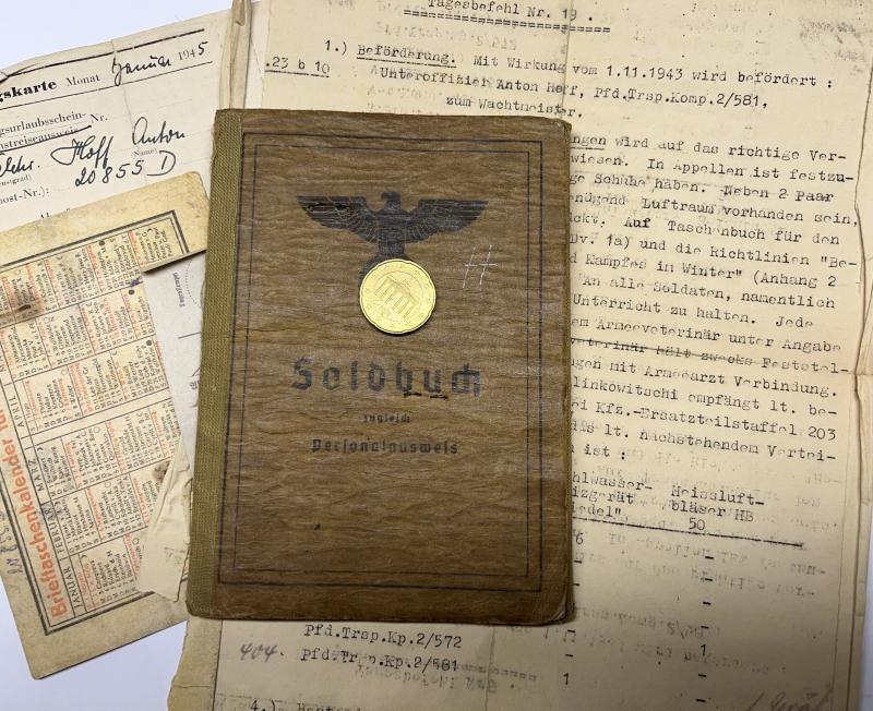 Soldbuch  WH (Heer) - Festungs-Div.Frankfurt/oder - Hoff