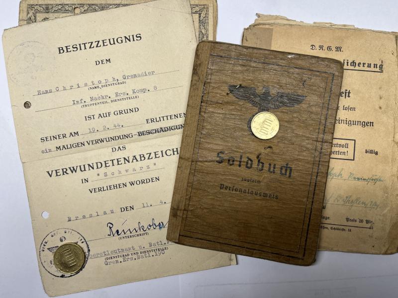 Soldbuch/citation -  WH (Heer) - 548.VGD/ 21.Inf.Div. - Christoph