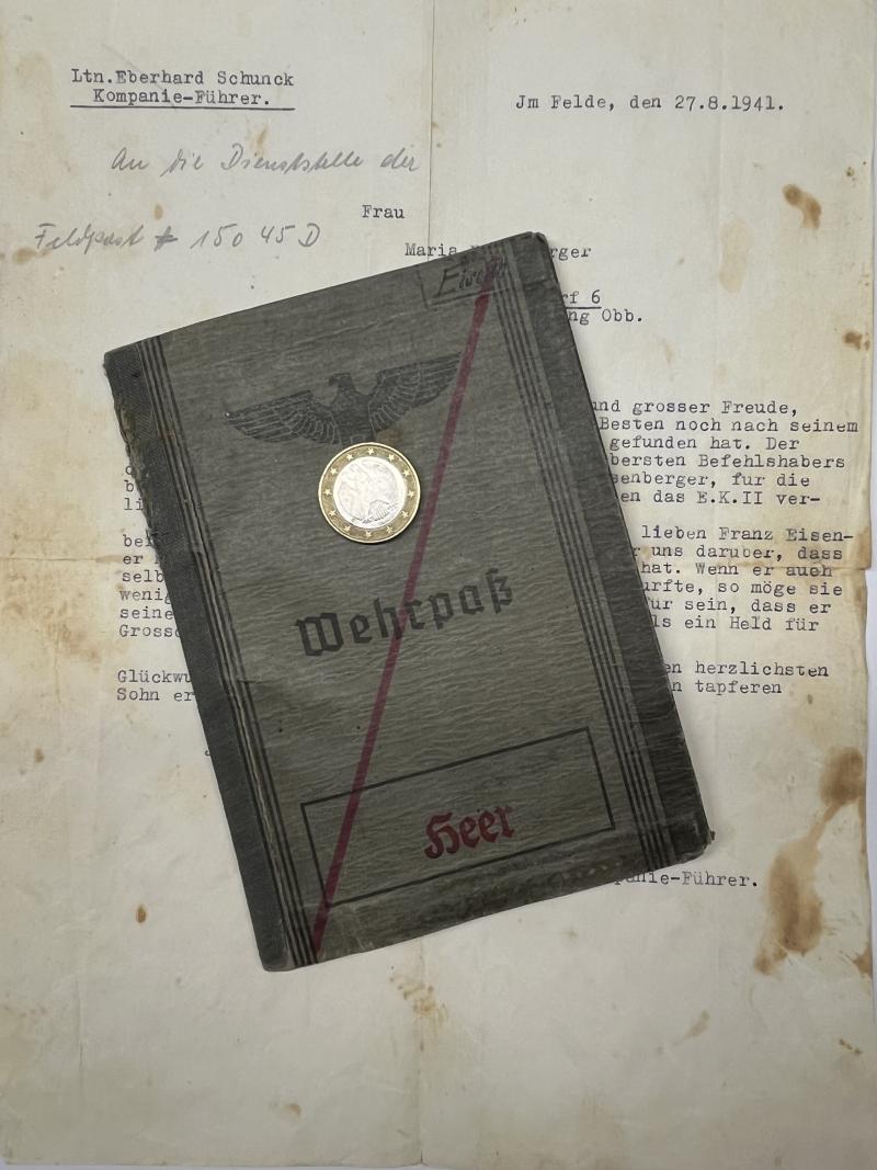 Wehrpass - WH (Heer) -  57.Inf.Div. - Eisenberger
