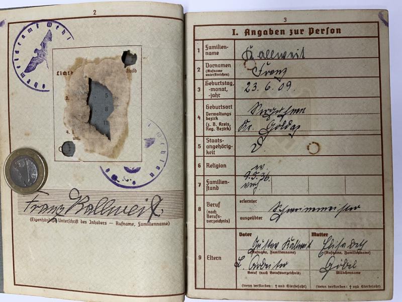 Wehrpass / citation grouping -  WH (Heer)  - 161.Inf.Div. - Kallweit