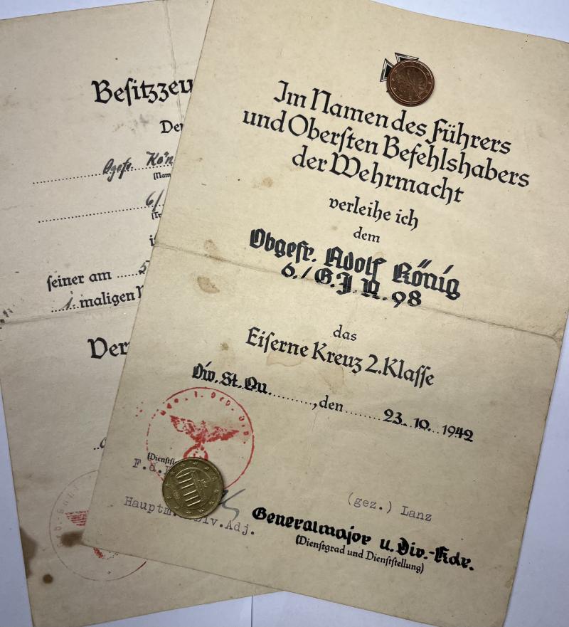 Citation set  -  WH (Heer) -  1.Geb.Div. - König