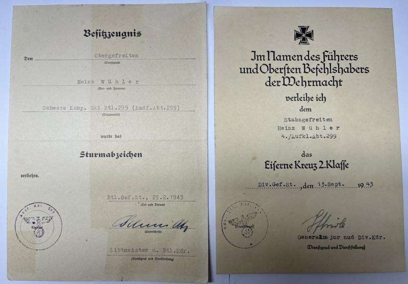 Citation grouping - WH (Heer) - 299.Inf.Div. - Wühler