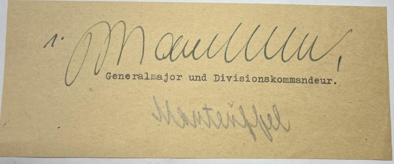 Signature - v.Manteuffel