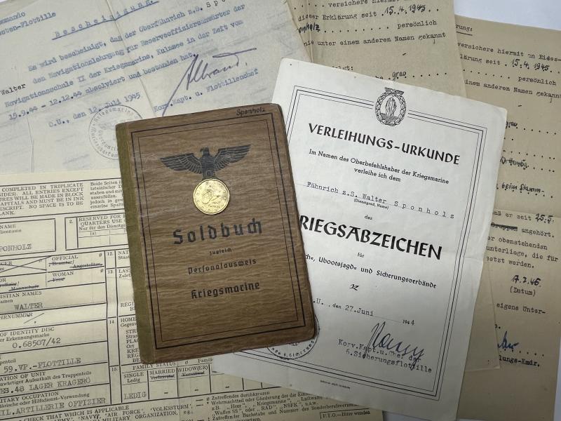 Soldbuch/citation - 18.Vorposten-Flottille /59 Vorposten-Flottille - Sponholz