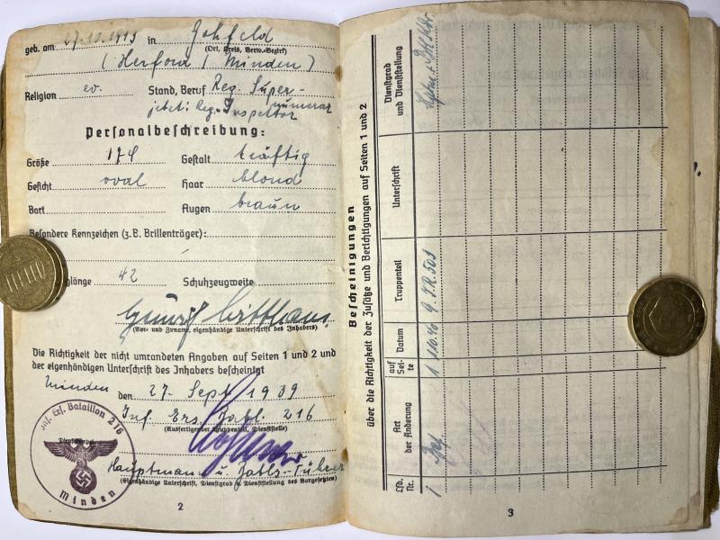 Soldbuch - WH (Heer) - 290.Inf.Div. - Witthaus