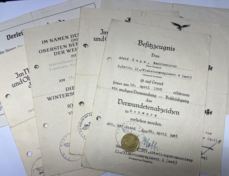 Citation grouping - Luftwaffe - Flak Rgt.111 - Tepe