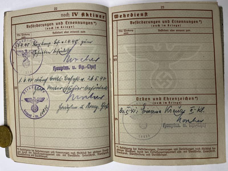 Wehrpass/citation - WH (Heer) - Bau-Batl.255 - Bau-Batl.255