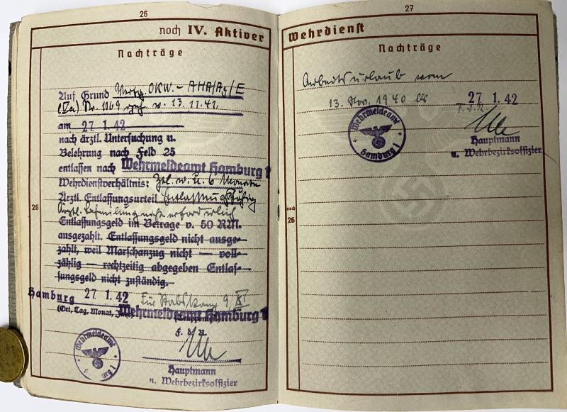 Wehrpass/citation - WH (Heer) - Bau-Batl.255 - Bau-Batl.255