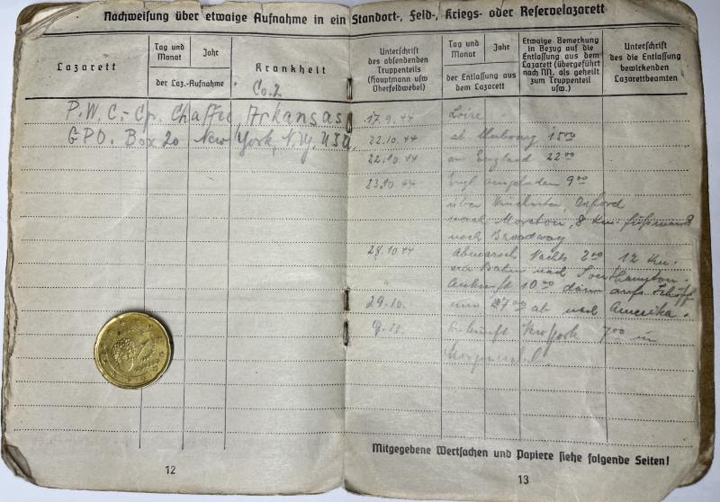 Soldbuch WH (Heer) - Sich.Rgt.197 - Bordeaux - Oelrich