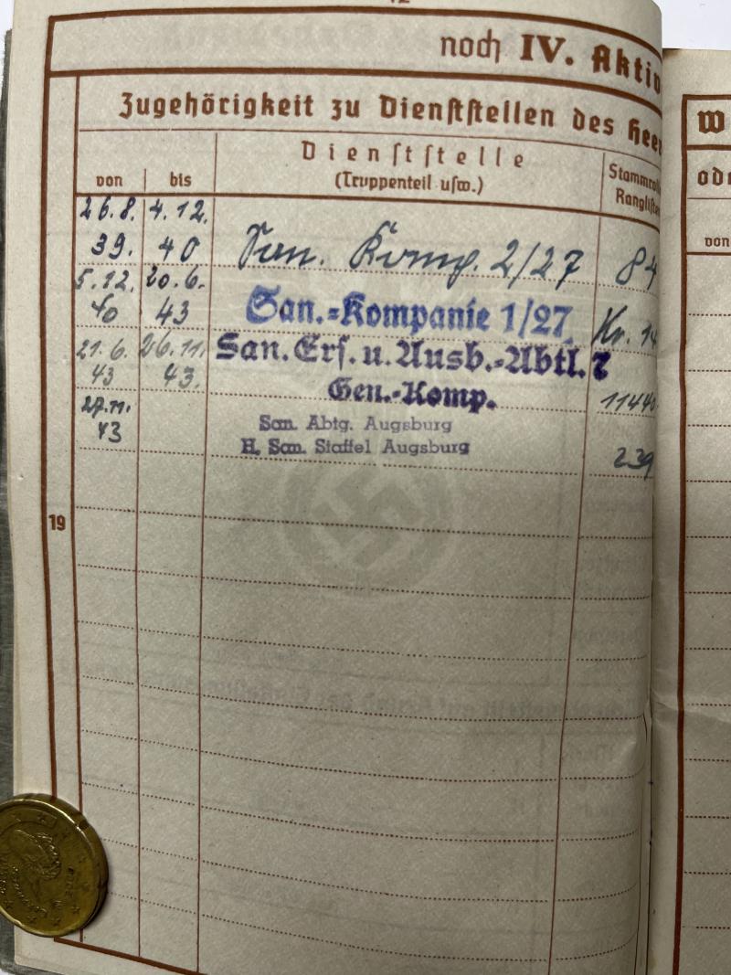 Wehrpass - WH (Heer) - 17.Pz.Div. - Scheurich