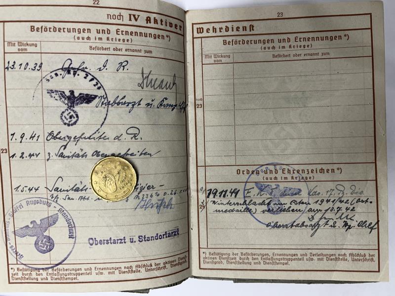 Wehrpass - WH (Heer) - 17.Pz.Div. - Scheurich