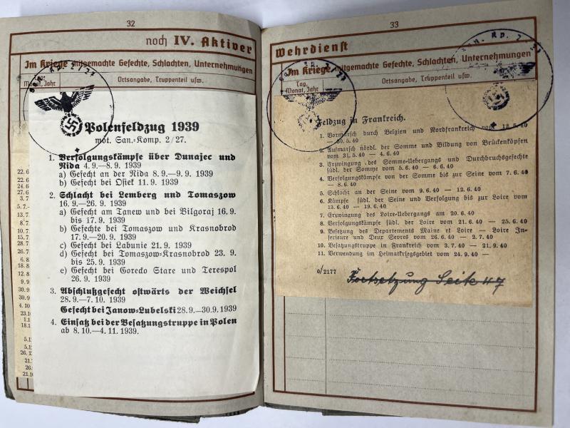 Wehrpass - WH (Heer) - 17.Pz.Div. - Scheurich