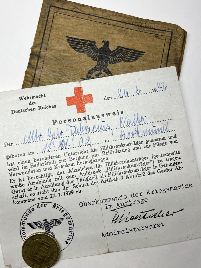 Soldbuch - KM - 10.Minensuchflottille - St.Nazaire - Fabricius