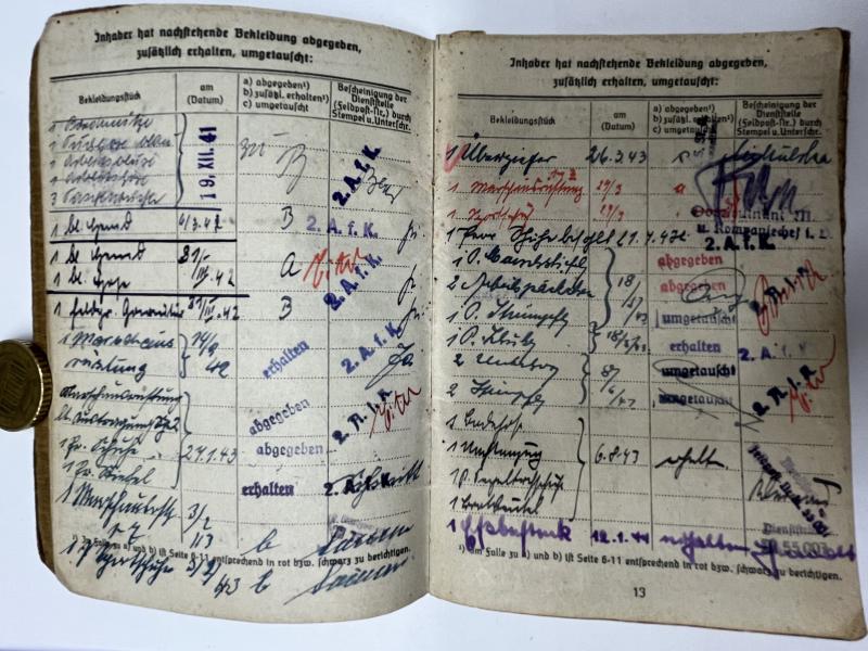 Soldbuch - KM - 10.Minensuchflottille - St.Nazaire - Fabricius