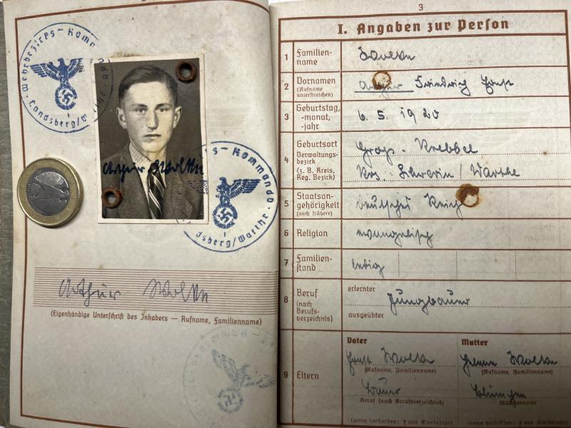 Wehrpass - WH (Heer) - 293.Inf.Div. - Wolke