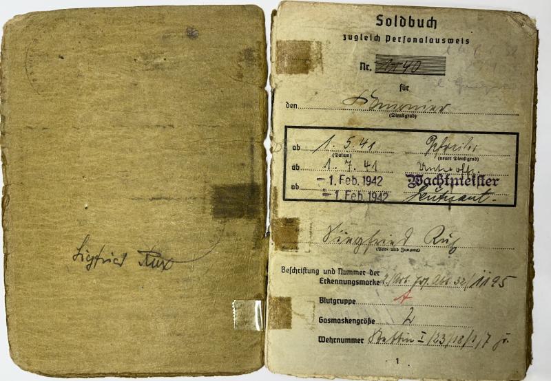 Soldbuch/citations - WH (Heer) - 709.Inf.Div. - D-Day - Rux
