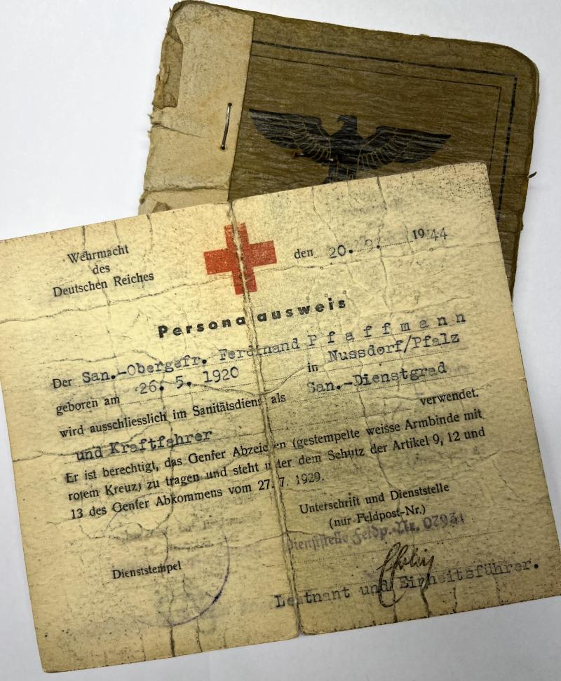 Soldbuch/RC I.D. - WH (Heer) - 34.Inf.Div. - Pfaffmann