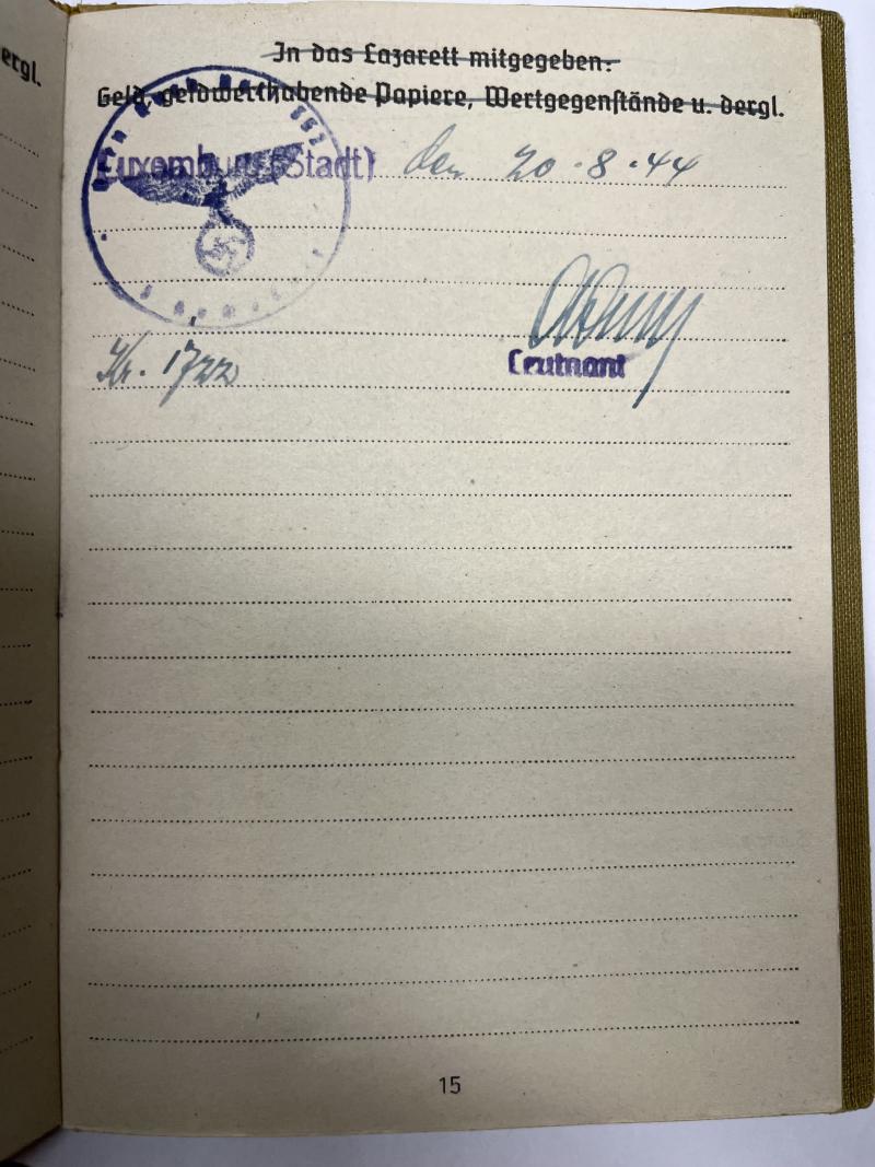 Soldbuch - WH (Heer) - 462.Inf.Div./462.V.G.D. - Metz - Deck