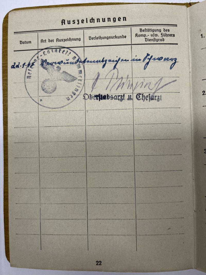 Soldbuch - WH (Heer) - 462.Inf.Div./462.V.G.D. - Metz - Deck