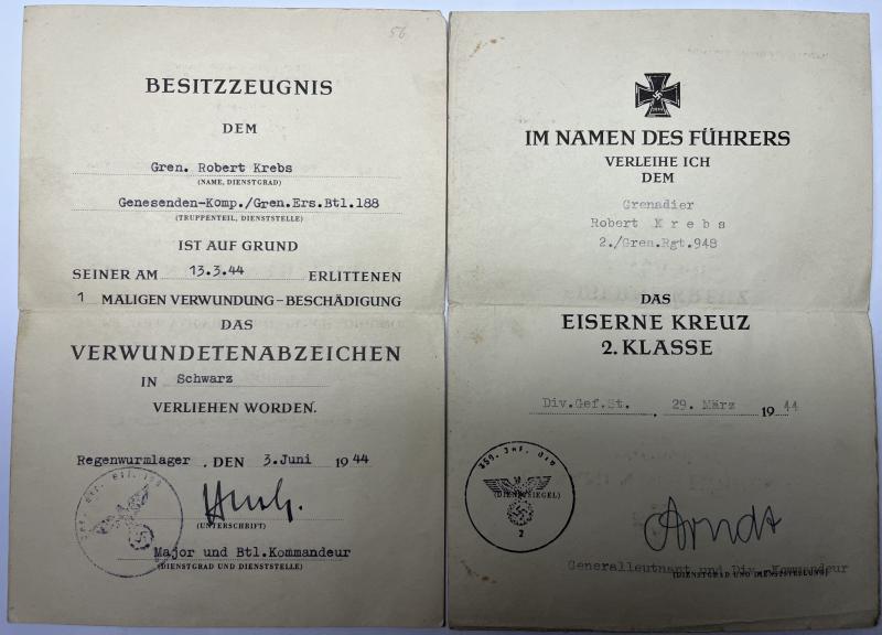 Soldbuch/citations - WH (Heer) - 359.Inf.Div. - Krebsr