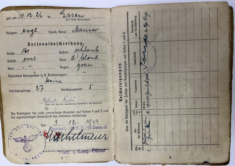 Soldbuch/citations - WH (Heer) - 359.Inf.Div. - Krebsr