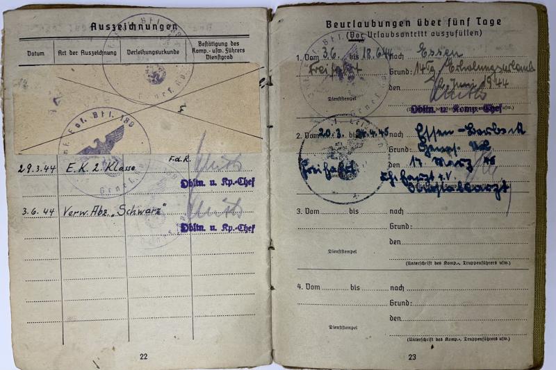 Soldbuch/citations - WH (Heer) - 359.Inf.Div. - Krebsr