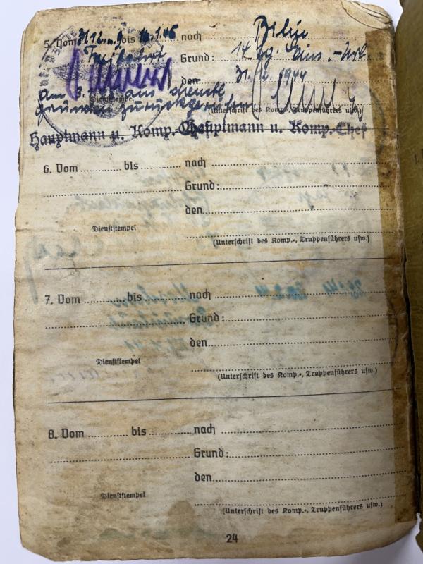 Soldbuch WH (Heer) - 12.V.G.D.Div. - Vydra