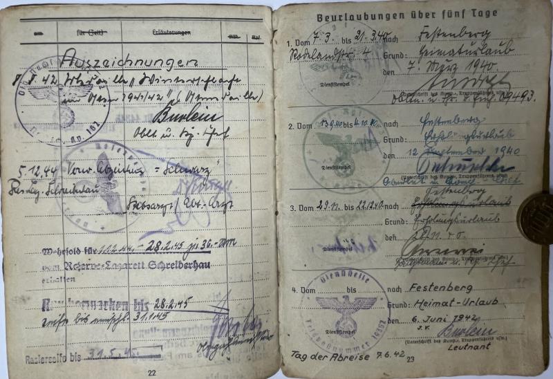 Soldbuch - WH (Heer) - 357.Inf.Div./Ausbildungs-Div.464. - Kahl