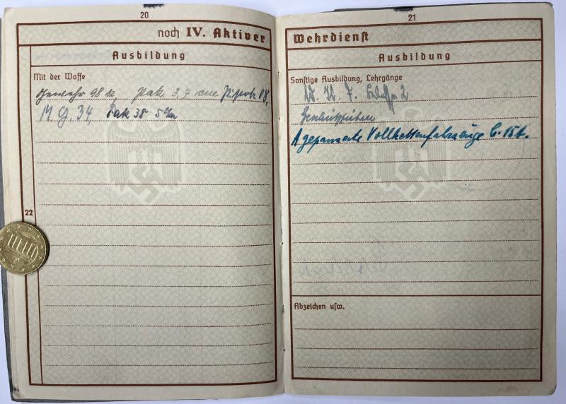 Wehrpass - WH (Heer) - Pz.Jäg.Ers.Abt.5 /23.Pz.Div. - Hutschalik