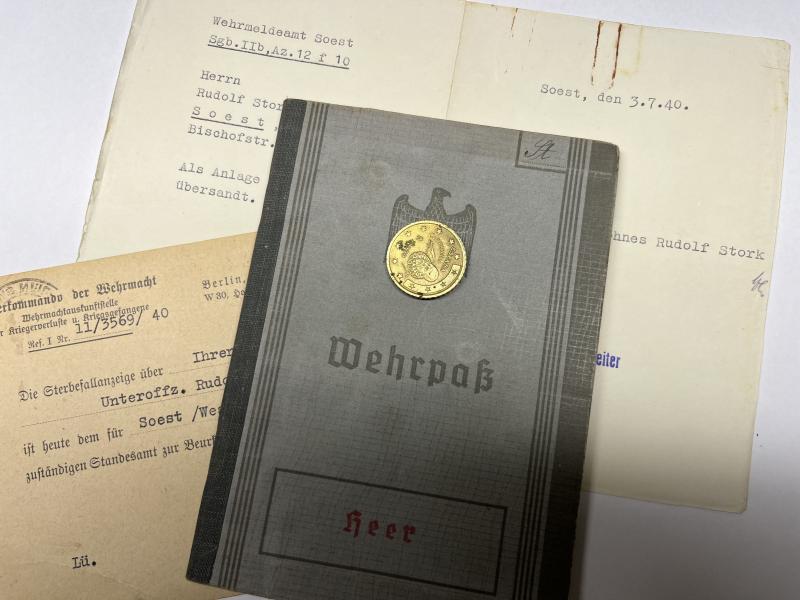 Wehrpass -  WH (Heer) -  16.Inf.Div. - Stork