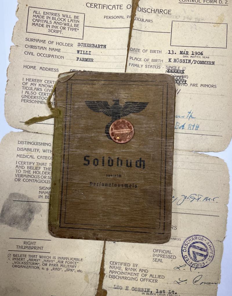 Soldbuch - WH (Heer) - 181.Inf.Div. - Scherbarth