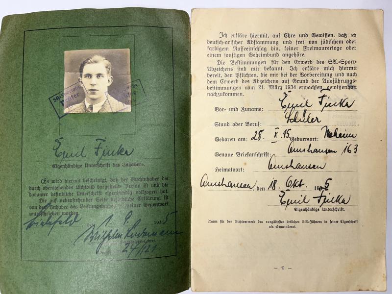 Wehrpass - WH (Heer) - Pz.Abw.Abt.559 - Finke