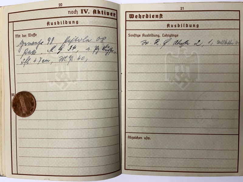 Wehrpass - WH (Heer) - Pz.Abw.Abt.559 - Finke