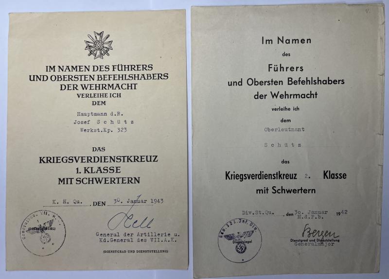 Citation set - WH (Heer) - 323.Inf.Div. - Schütz