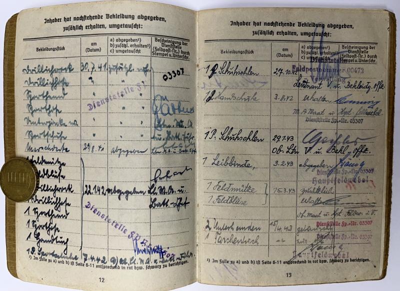 Soldbuch - KM - Mar.Art.Abt.280 - St.Nazaire - Franken