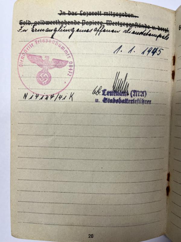 Soldbuch - KM - Mar.Art.Abt.280 - St.Nazaire - Franken