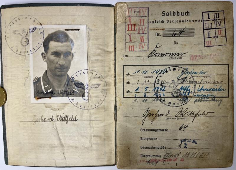 Soldbuch - Luftwaffe - 19.Flak Div. - Crete - Wittfeld