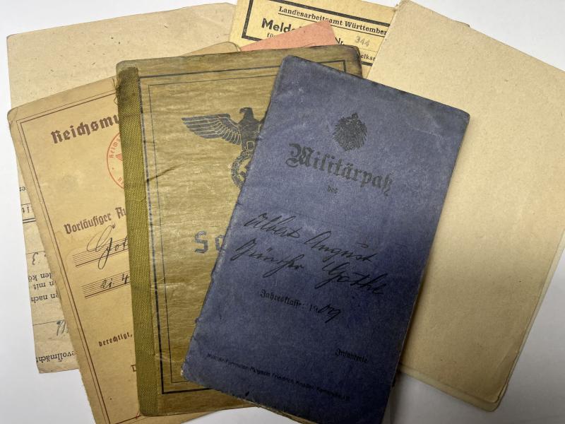 Soldbuch - Landes Sch.Ers.u.Ausb.Batl.12 -  Gothe