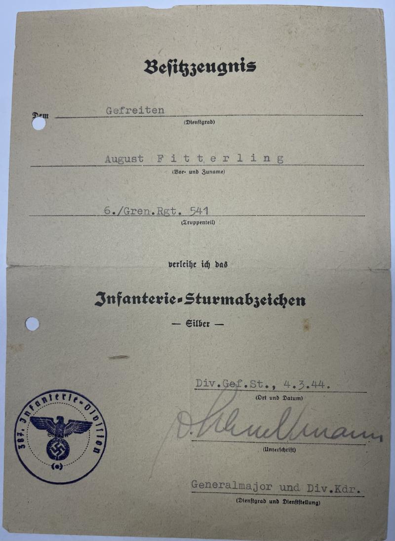 Citation - WH (Heer) - 387.Inf.Div. - Fitterling