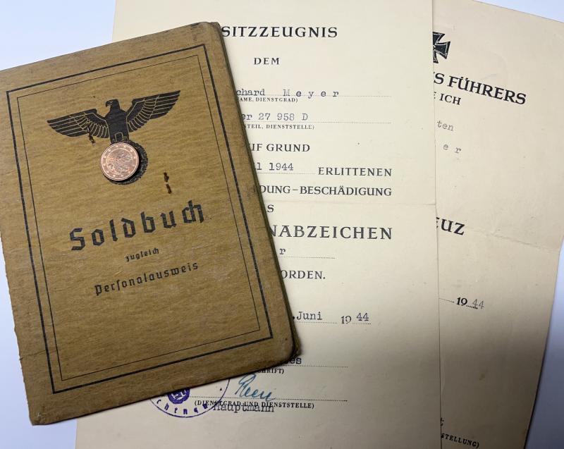 Soldbuch/citations - WH (Heer) - 122.Inf.Div. - Meier