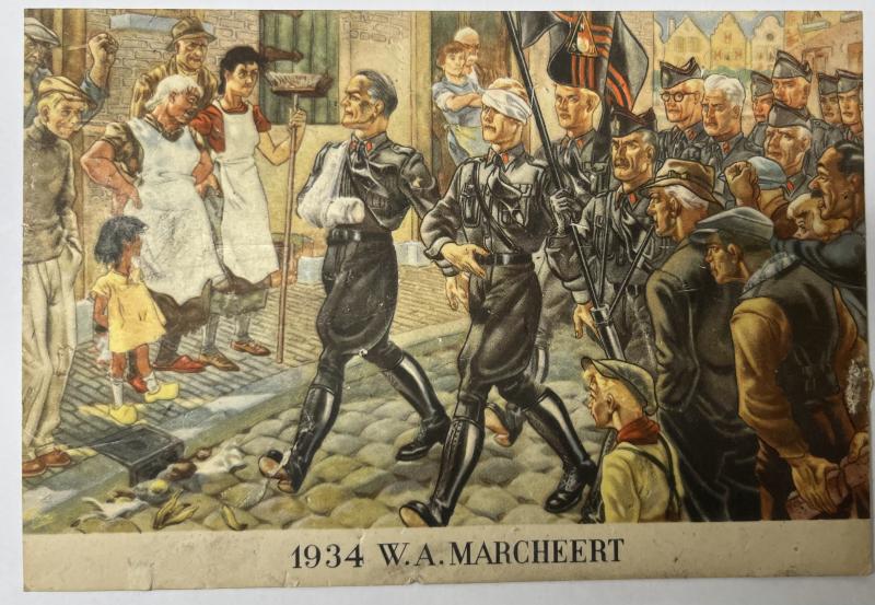 Rare Dutch period postcard entitled: 