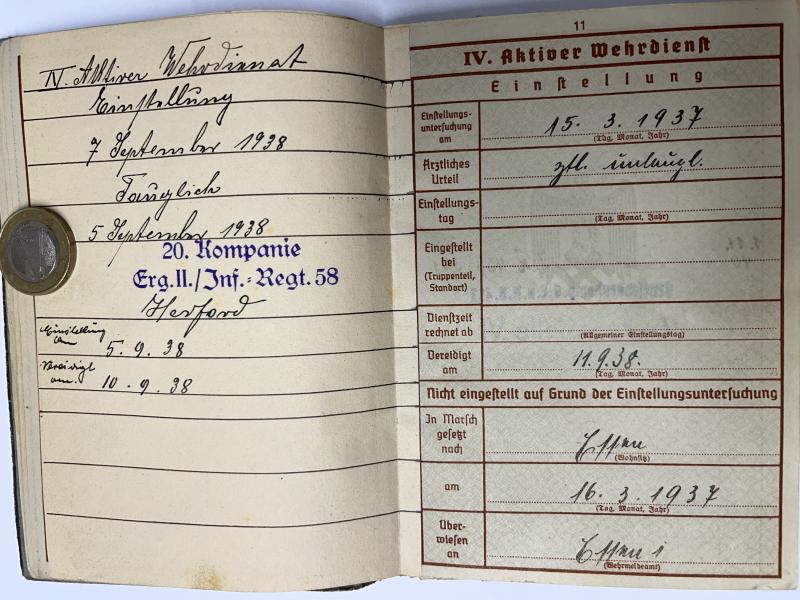 Wehrpass - WH (Heer) - 253.Inf.Div. - Kor(r)ath