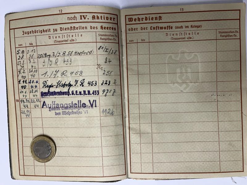 Wehrpass - WH (Heer) - 253.Inf.Div. - Kor(r)ath