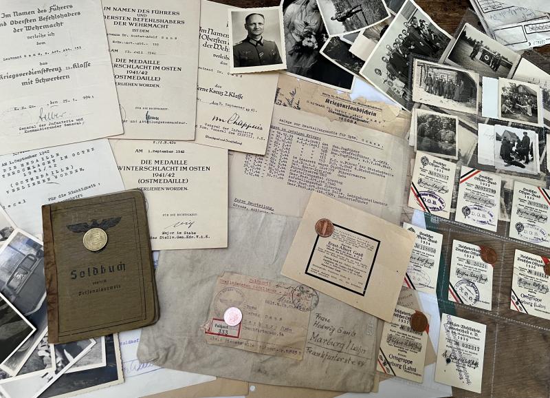 Soldbuch/citation grouping - WH (Heer) - 153.Inf.Div. - Ganss