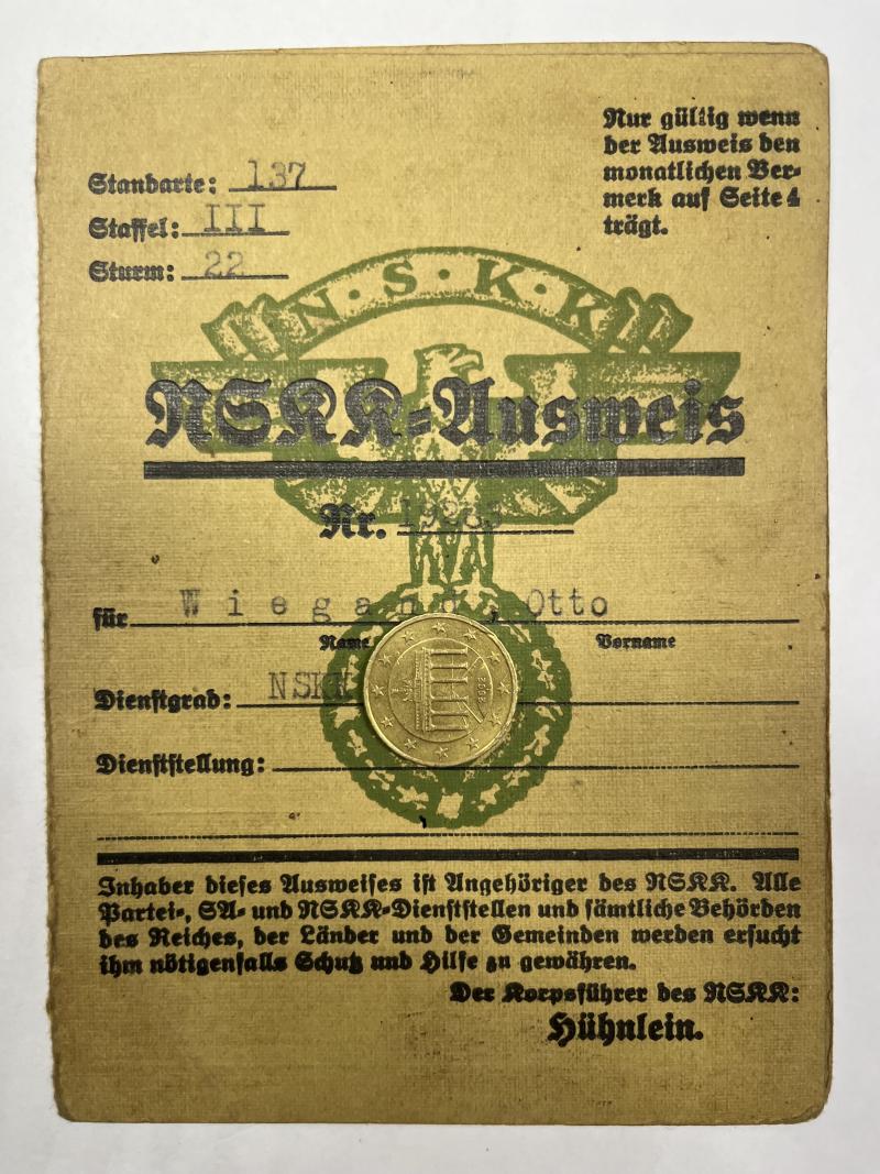 NSKK - I.D. - Motorsturm 22/M 137 - Wiegand