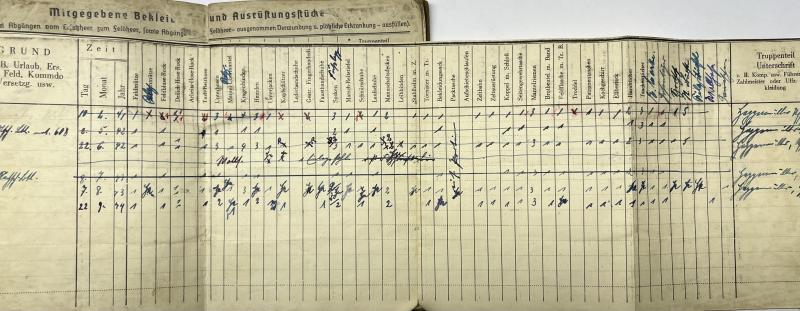 Soldbuch WH (Heer) - Nachschub Btl.505 - Ziegler