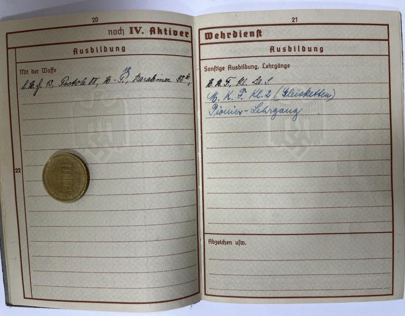 Wehrpass - WH (Heer) - 1.Pz.Div. - Rademacher