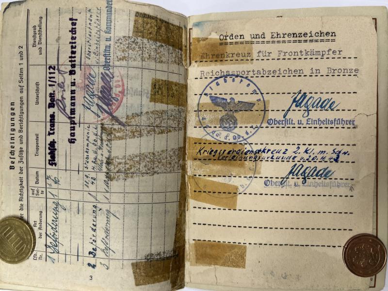 Wehrpass - Luftwaffe - Stabskp.H.Quartier des Oberbefehlhaber der Luftwaffe - Weinschenker